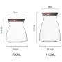 Kitchen Organizer Grain Storage Tank Food Sealed Can Transparent Glass Coffee Beans Storage Jar Tea Can With Bamboo Lid,1100ML