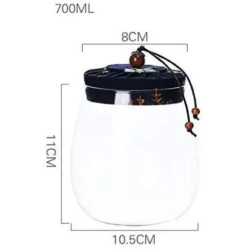 Yl Ly Glass Small Storage Jar Coffee Beans Dried Fruit Candy Snacks Cereal Glass Jar 700Ml1100Ml Blue 700Ml Yl Ly Glass Small Storage Jar Coffee Beans Dried Fruit Candy Snacks Cereal Glass Jar 700Ml1100Ml Blue 700Ml