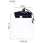 Yl Ly Glass Small Storage Jar Coffee Beans Dried Fruit Candy Snacks Cereal Glass Jar 700Ml1100Ml Blue 700Ml