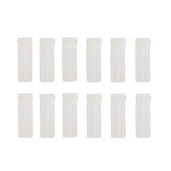 12Pcs Empty Refillable Plastic Bottle - 12Ml Soft Squeezable Flip Lid Bottle Container Jar Vials For Sample Package Cosmetic Makeup Emollient Water Lotion Shower Gel Emulsion Liquid