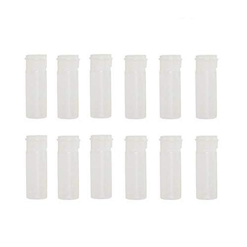 12Pcs Empty Refillable Plastic Bottle - 12Ml Soft Squeezable Flip Lid Bottle Container Jar Vials For Sample Package Cosmetic Makeup Emollient Water Lotion Shower Gel Emulsion Liquid
