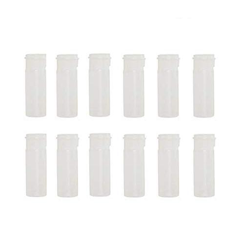 12Pcs Empty Refillable Plastic Bottle - 12Ml Soft Squeezable Flip Lid Bottle Container Jar Vials For Sample Package Cosmetic Makeup Emollient Water Lotion Shower Gel Emulsion Liquid