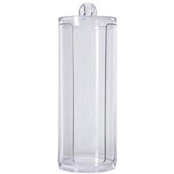 Transparent Acrylic Storage Jar With Lid Makeup Organizer Cotton Swabs Q Tip Stick Make Up Cotton Pad Storage Box Case Holder,3