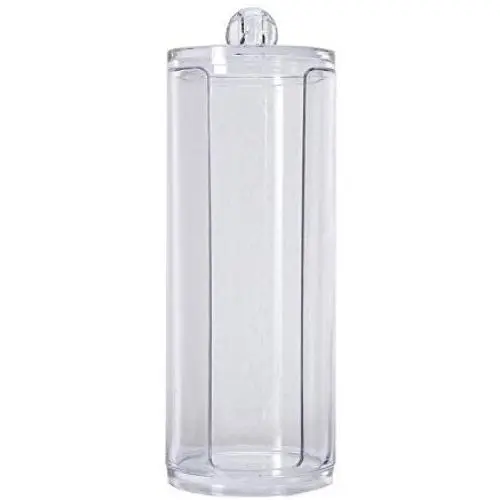 Transparent Acrylic Storage Jar With Lid Makeup Organizer Cotton Swabs Q Tip Stick Make Up Cotton Pad Storage Box Case Holder,3 Transparent Acrylic Storage Jar With Lid Makeup Organizer Cotton Swabs Q Tip Stick Make Up Cotton Pad Storage Box Case Holder,3