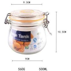 Yl Ly Steel Buckle Glass Sealed Jar Honey Lemon Bottle Fresh Storage Tank Food Cans Milk Powder Can 1500 1000 500 750500