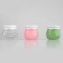 Minkissy 5pcs Plastic Jars with Lids Makeup Refillable Empty Containers for Cosmetics Lotion Cream Kitchen Travel (Pink)