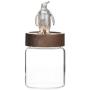 Food Storage Glass Jar No Lead Kitchen Storage Bottles Sealed Cans With Cover Large Capacity Candy Glass Jars Tea Box C 330ML