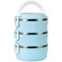 Stainless Steel Internal Lunch Box Lunch Box 3 Layers Insulation Leakproof Tiffin Food Container Storage Carrier Blue Stainless Steel Internal Lunch Box Lunch Box 3 Layers Insulation Leakproof Tiffin Food Container Storage Carrier Blue