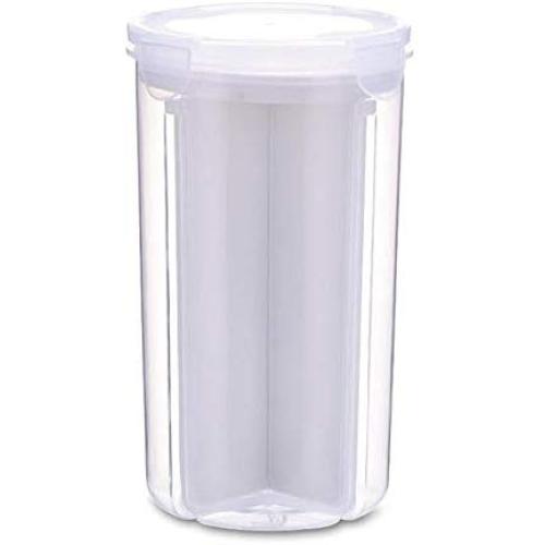KyStudio Rice Beans Stoarge Jar With Seal Cover 4 Lattices Refrigerator Food Preservation Container Plastic Kitchen Storage Box