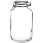 Bormioli Rocco Clear Fido 135.25 Oz Glass Storage Jar: Airtight Lid With Leak Proof Gasket, Wide Mouth Kitchen Food Container for Preserving Jam, Spices, Coffee, Sugar & Herbs