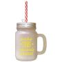 Yellow Make Today Ridiculously Amazing Frosted Glass Mason Jar With Straw