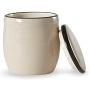 Sugar Glossy Off White 4 x 4 Ceramic Stoneware Food Storage Jar With Lid