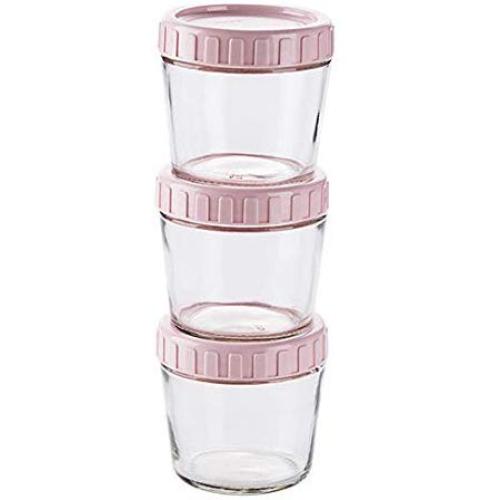Yl Ly Stackable Glass Sealed Cans Kitchen Transparent Jar Glass Bottle Candy Jars Grain Storage Tanks Light Powder