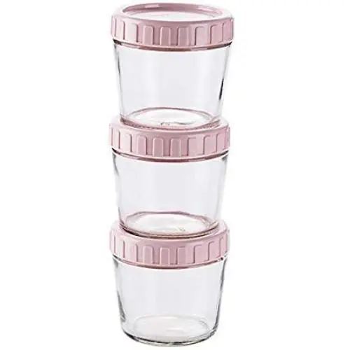 Glasbehälter Yl Ly Stapelbare Glasbehälter Küche Transparente Glasflaschen Süßigkeitenbehälter Getreidespeicherbehälter für Lichtpulver, Glasflaschen.