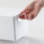 mDesign Plastic Stackable Kitchen Pantry Cabinet, Refrigerator, Freezer Food Storage Bin with Handles, Lid - Organizer for Fruit, Yogurt, Snacks, Pasta - BPA Free, 10" Long, 8 Pack - White