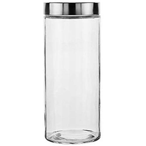 UPKOCH Glass Jar with Airtight Seal Metal Lid Clear Candy Jar Food Storage Canister for Serving Tea Coffee Spice Sugar Salt