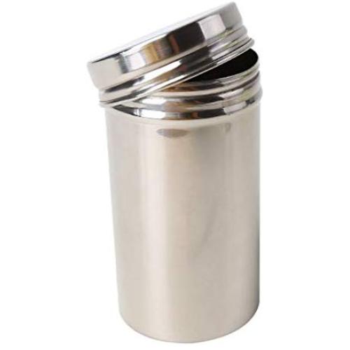 SONGLIN Simple Stainless Steel Sealed Cans Portable Storage Tank Milk Tea Cans Seasoning Jar Travel Storage Tank,7cmx13cm
