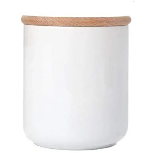 Food Storage Jar, Ceramic Kitchen Canisters with Airtight Seal Bamboo Lid, Food Storage Canister for Tea, Coffee Bean, Spice, Sugar, 500ml/ 700ml/ 800ml (10.3x9.3cm,500ml) Food Storage Jar, Ceramic Kitchen Canisters with Airtight Seal Bamboo Lid, Food Storage Canister for Tea, Coffee Bean, Spice, Sugar, 500ml/ 700ml/ 800ml (10.3x9.3cm,500ml)