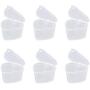 BESTONZON Slime Storage Containers Heart Shaped Box Plastic Containers with Lids 10 Pcs 45ml