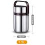 Lcxliga Stainless Steel Double-Wall Vacuum Food Container-Multi-Layer Insulated Thermal Insulation Food Container Storage Carrier Keep Warm 12 Hours