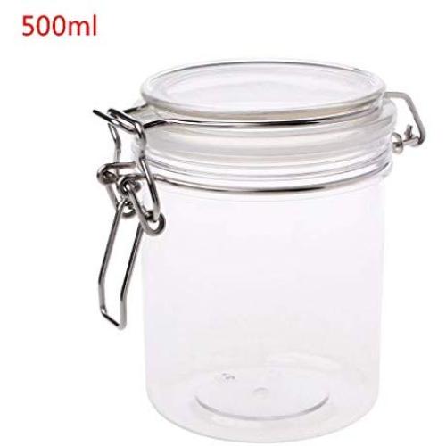 Best Quality 500ml Round Clip Storage Jar With Airtight Seal Lid Container Tableware, Airtight Food Container - Canister Rubber Gasket, Small Airtight Container, Rubber Storage Jar Seal