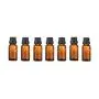 6er Set Amber Glas Ätheröl Flaschen mit Orifice Reduzierer und Schwarzer Kappe Leere Kosmetik/Parfüm/Aromatherapie Lagerbehälter Flaschen Behälter, Wiederbefüllbar, Größe 20ml/0.67oz