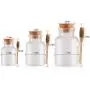 2 Pièces Pot en Plastique Froissé Refillable 200m/7oz avec Bouchon en Ébène et Cuillère en Bois pour Miel, Sel, Café et Plus. 2 Pièces Pot en Plastique Froissé Refillable 200m/7oz avec Bouchon en Ébène et Cuillère en Bois pour Miel, Sel, Café et Plus.