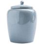 Ceramic Pottery Cereal Containers Canister Cookie Jar with Lids Large, Airtight Food Storage Containers Bins for Kitchen Pantry Organization Flour Rice Candy Bulk, 2.2L, 21x16cm (Color : Blue)