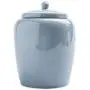 Ceramic Pottery Cereal Containers Canister Cookie Jar with Lids Large, Airtight Food Storage Containers Bins for Kitchen Pantry Organization Flour Rice Candy Bulk, 2.2L, 21x16cm (Color : Blue)