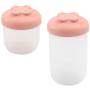 UPKOCH 2pcs Airtight Food Storage Container Plastic Food Jar Canister With Lids for Flour Sugar Baking Cereal (S L Pink)