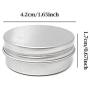 Honbay 24PCS 1/2 oz Round Metal Aluminum Tin Empty Cans Containers with Screw Lid for Storage and Candles Making