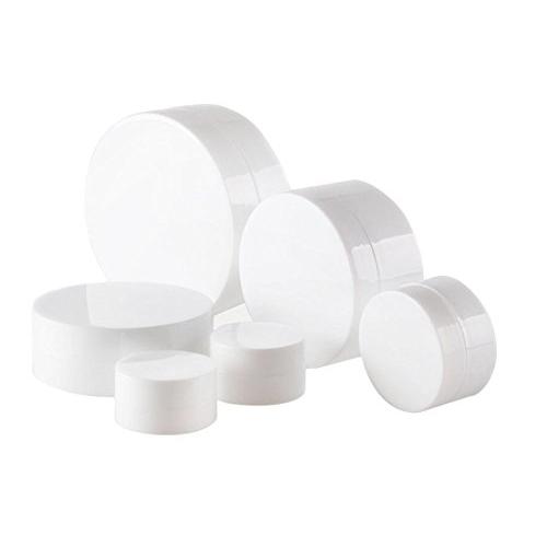 6PCS 3ml/5ml/10ml/30ml/50ml/100ml Empty White Portable Plastic Refillable Concave Bottom Makeup Cosmetic Face Cream Jar Sample Container Bottle Pot (30ml/ 1oz)