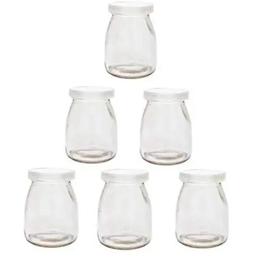 Bocal à Yaourt avec Bouchon en Plastique – 6 Boîtes de 100ml/150ml/200ml (5.5oz) – Idéal pour les Machines à Yaourt Bocal à Yaourt avec Bouchon en Plastique – 6 Boîtes de 100ml/150ml/200ml (5.5oz) – Idéal pour les Machines à Yaourt
