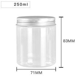 BBFZ 6 PCS Transparent plastic can, Plastic honey jar, for Jam Honey Jelly Wedding, Favors DIY Magnetic Spice Jars Crafts Canning Jars and Other Food Storage,8.45 OZ