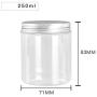 BBFZ 6 PCS Transparent plastic can, Plastic honey jar, for Jam Honey Jelly Wedding, Favors DIY Magnetic Spice Jars Crafts Canning Jars and Other Food Storage,8.45 OZ