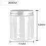BBFZ 6 PCS Transparent plastic can, Plastic honey jar, for Jam Honey Jelly Wedding, Favors DIY Magnetic Spice Jars Crafts Canning Jars and Other Food Storage,8.45 OZ