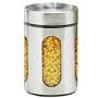 Stainless Steel Canister Set, Three-Piece Food Storage Containers Set with Airtight Lids and Glass Windows