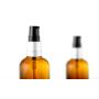 3Pcs Empty Refillable Brown Glass Cosmetic Pump Lotion Bottles Makeup Sample Packing Cream Lotion Bath Shower Conditioner Storage Container Dispenser Vial Pot(5ml/0.17oz)