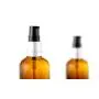 3er Set Leere, Wiederbefüllbare Braune Glas Kosmetik Pumpen Lotion Flaschen Make-up Probierpackung Cremelotion Duschgel Spülung Lagerbehälter Dosierflasche (5ml/0,17oz)
