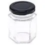 45ML Hexagon Transparent Glass Bottle Honey Storage Bottle Empty Jar Nut Sugar Canister Tank Compatible For Home Kitchen Storage 45ML Hexagon Transparent Glass Bottle Honey Storage Bottle Empty Jar Nut Sugar Canister Tank Compatible For Home Kitchen Storage