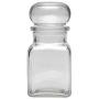 Viva Haushaltswaren Glass jar with Glass stoppers, Round Stopper, Candy jar, Tea Caddy, Collecting Glass, etc. usable (Including a Scoop), Glass, Transparent, 2 x 150ml