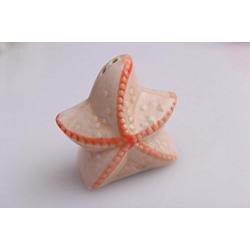 Sea Ocean Style Starfish Seashell Ceramic Sugar Shaker Set - Salt Pepper Dispenser Coffee Spice Shaker Storage Jar Seasoning Pot - Home Kitchen Accessories, Wedding Decoration Gift