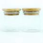 YHSWE 2Pcs Small Glass Storage Jar with Airght Lid