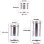 Glass Kitchen Coffee Canister Jar Set for Countertop 304 Stainless Steel Food Storage Containers with Air Tight Lid,Pantry Organization and Storage for Tea Snacks Sugar,Orange Set of 3