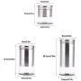 Glass Kitchen Coffee Canister Jar Set for Countertop 304 Stainless Steel Food Storage Containers with Air Tight Lid,Pantry Organization and Storage for Tea Snacks Sugar,Orange Set of 3
