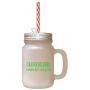 Green Grandchildren Complete LifeS Circle #1 Frosted Glass Mason Jar With Straw
