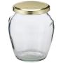 24 oz Glass Honey Pot Jars (Gold Metal Lug Cap) Case 12 by Berlin Packaging