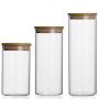 Food Storage Glass Jar No Lead Kitchen Storage Bottles Sealed Cans With Cover Large Capacity Candy Glass Jars Tea Box H10560,6.5X12Cm