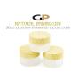 Grand Parfums 20ml LUXURY FROSTED GLASS JARS with Bamboo Lids, for Solid Perfume, Essential Oil Blends, Eye Cream Serum, Anti Aging, DIY, Essential Oil Blends, 3 Count