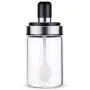 Conteneur en verre à condiments de cuisine, salière, boîte de rangement pour assaisonnements, pot à ketchup, pour la maison, restaurant. Conteneur en verre à condiments de cuisine, salière, boîte de rangement pour assaisonnements, pot à ketchup, pour la maison, restaurant.